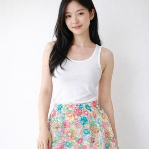 Vintage Floral Multicolor Women’s Skort